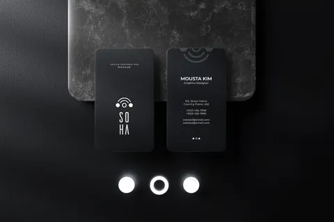 高端黑色名片VI样机