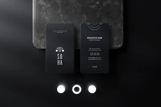高端黑色名片VI样机