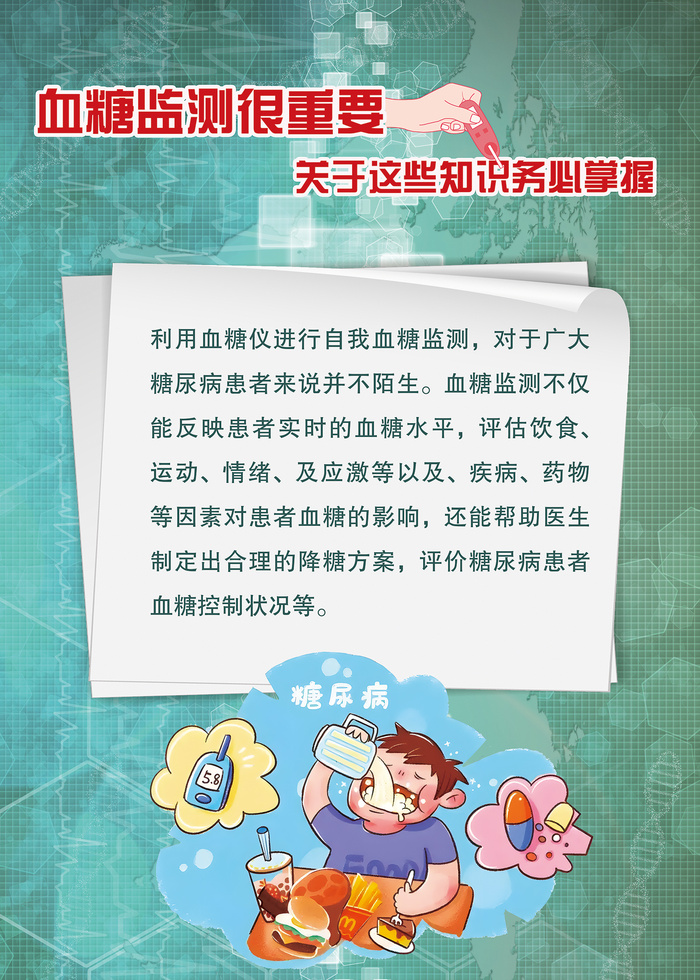 血糖监测很重要糖尿病海报psd模版下载