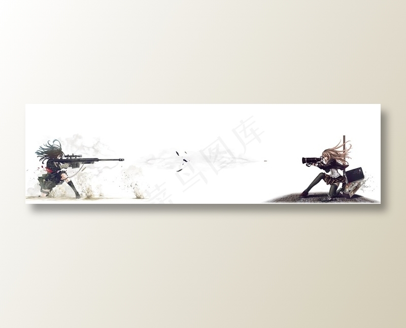 抽象的对峙中的战士