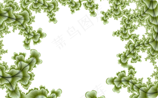 分形, 背景, 叶子, 树叶, 模板