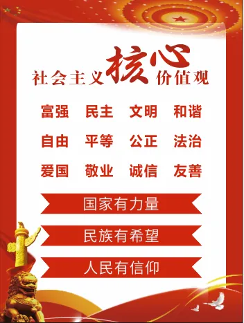 核心价值党建文化版面素材cdr矢量模版下载