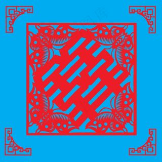 喜字剪纸 剪纸风元素