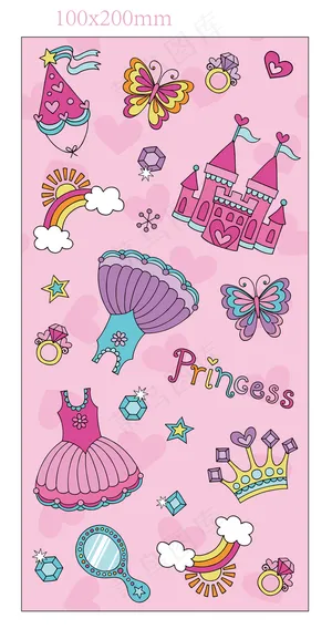 卡通贴纸 公主系列
