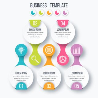 设置信息图形数据信息可视化模板股票向量