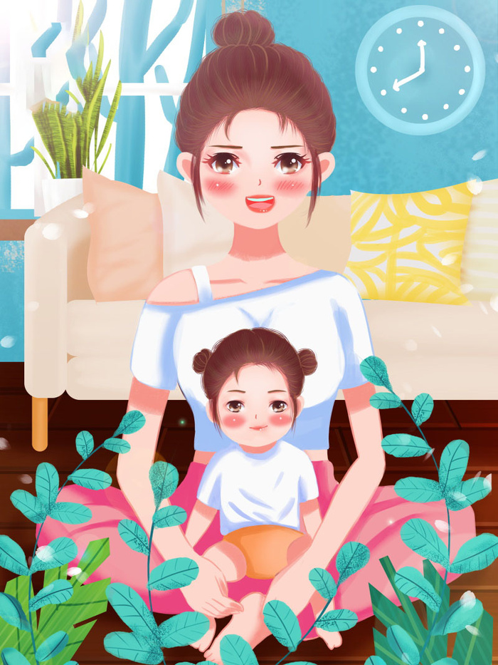 母亲节 母亲节插画 母亲节宣传