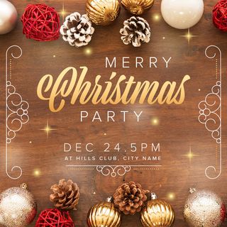 圣诞节贺卡棕色海报