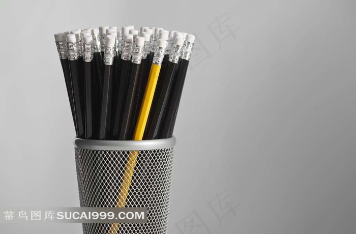 黑色铅笔文具背景