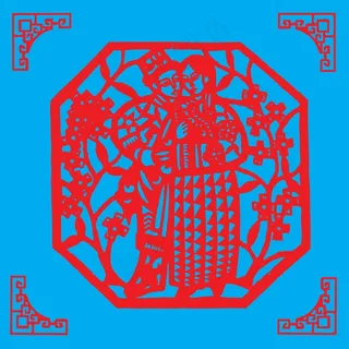 窗花剪纸 剪纸风元素