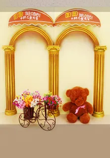 高清背景大图自行车与玩具熊 高清背景大图自行车与玩具熊