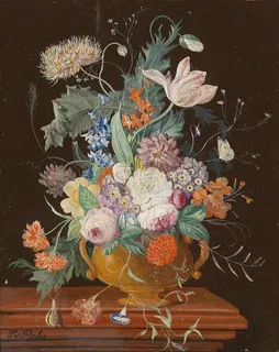 手绘植物花草花卉油画图片