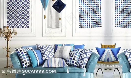 欧美室内效果图柔美