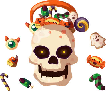 卡通万圣节节日糖果