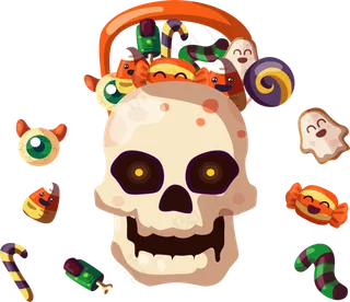 卡通万圣节节日糖果