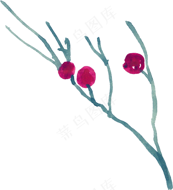 冬季圣诞节花卉果花圈植物免抠海报PNG素材