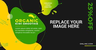 广告销售黑绿横幅素材