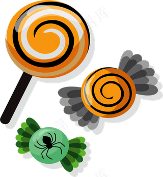 卡通万圣节节日糖果