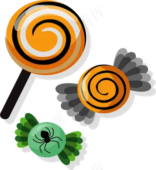 卡通万圣节节日糖果