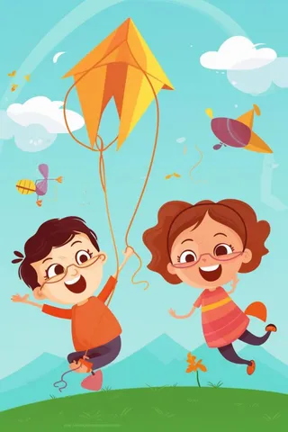 儿童扁平彩色背景