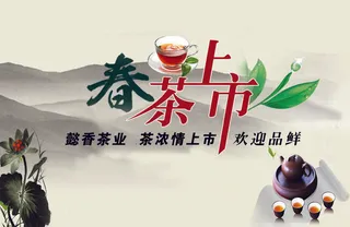 春茶上市茶叶背景
