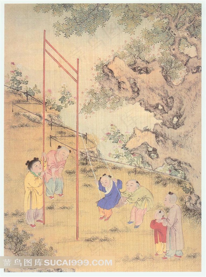 清 焦秉贞 百子团圆图05