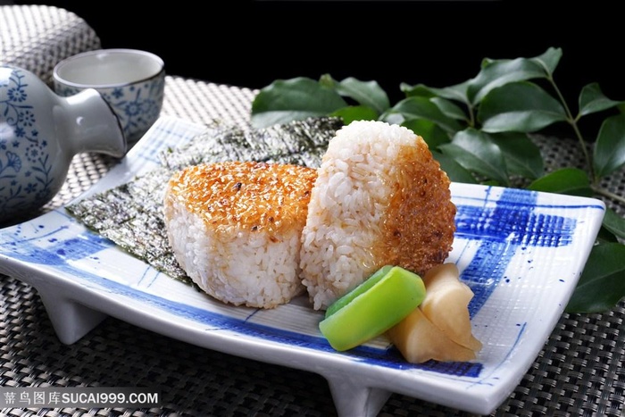 中华美食御食烤饭团实拍摄影图中华美食