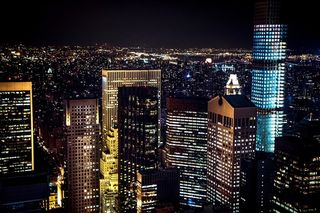 纽约帝国大厦夜景写真图