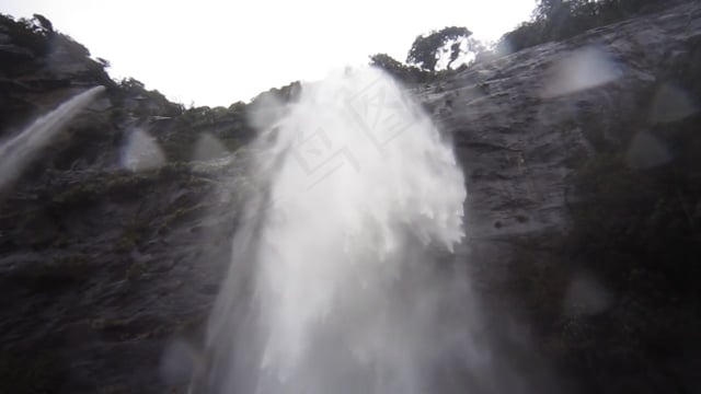 瀑布, 新西兰, 米尔福德桑德, 水, 匆忙, 自然奇观