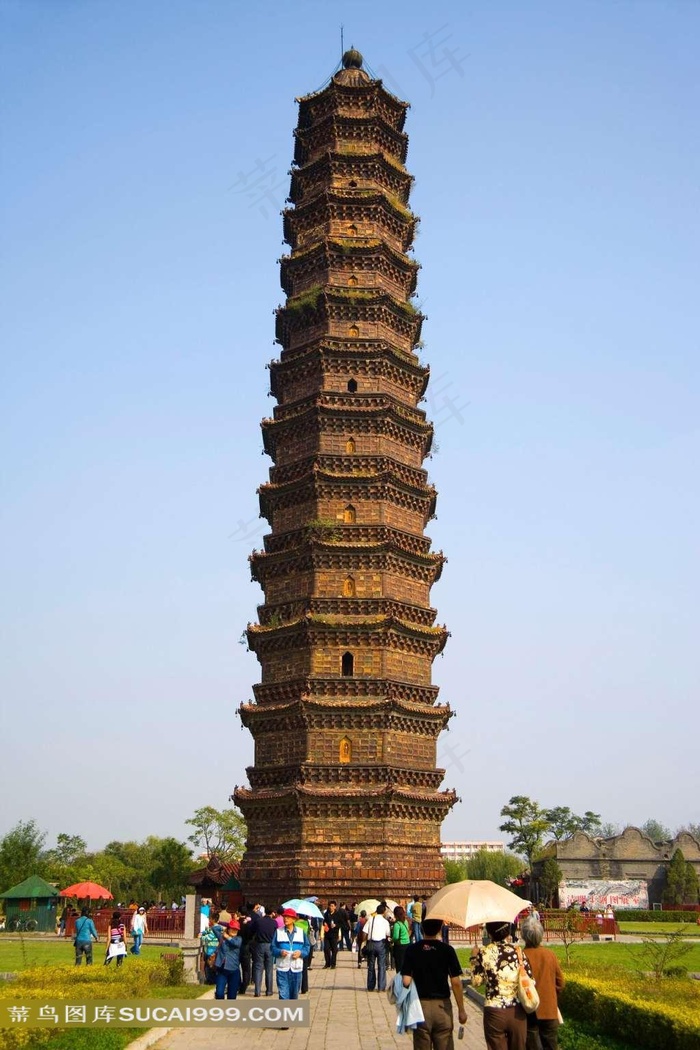 开封铁塔公园古塔摄影