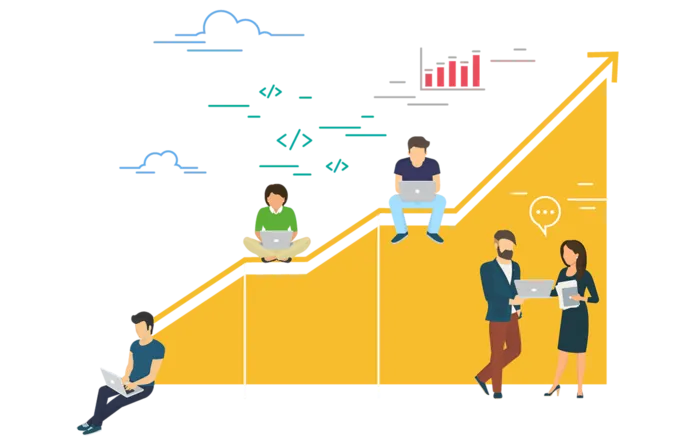 卡通人物折线条进步少儿兴趣班