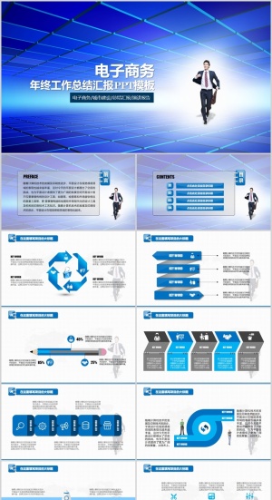 电子商务年终总结PPT模版