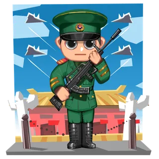 建军节军人形象