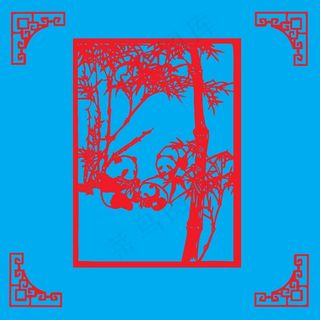 竹子剪纸 剪纸风元素