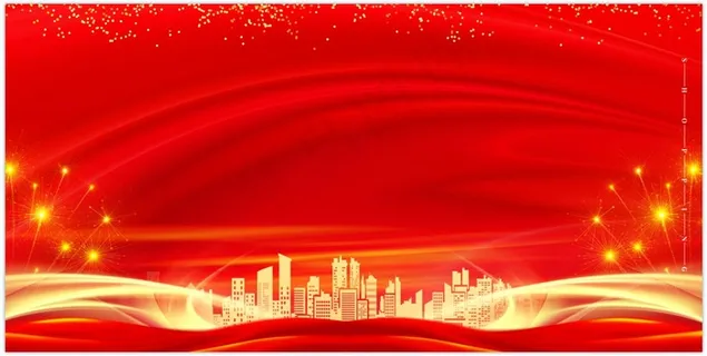 红色模板背景墙展板背景图