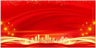 红色模板背景墙展板背景图