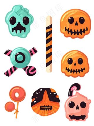 糖果万圣节不给糖果就捣蛋插画免抠