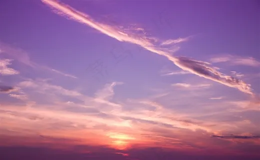 绝美的晚霞和云朵