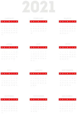 日历 2022 年 PNG免抠