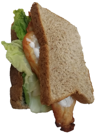 黑麦全麦牛油果三明治鸡排生菜酸奶吐司汉堡免抠实物实拍摄影元素素材