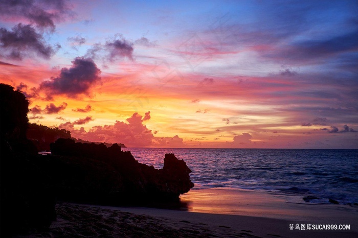 唯美海边日出夕阳壁纸