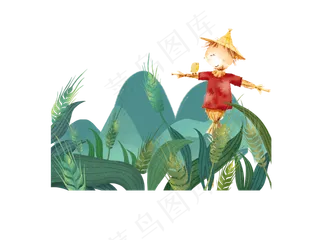 小满节气卡通图片 