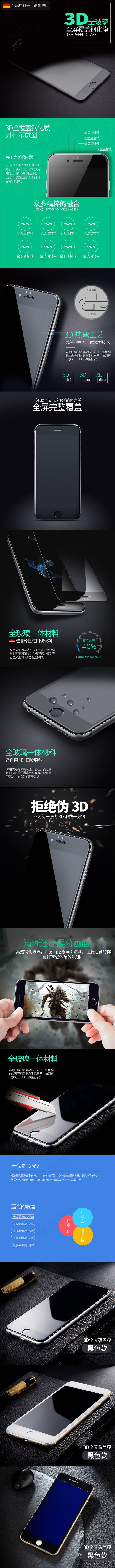 钢化膜详情页02psd模版下载