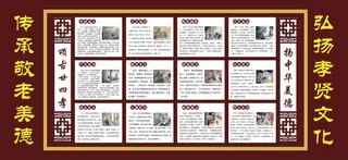 二十四孝宣传展板