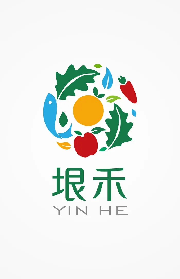 垠禾商贸标识及应用cdr矢量模版下载