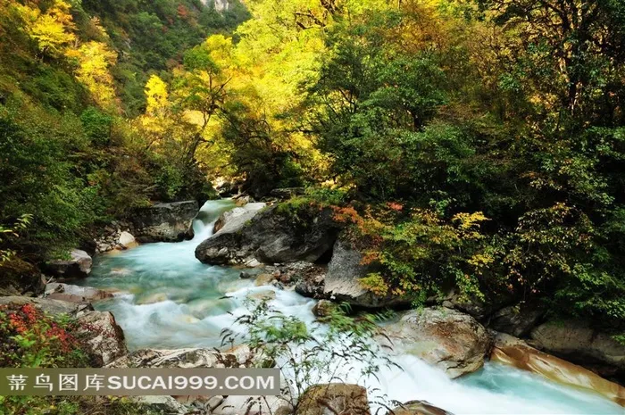 四川阿坝夹金山河流摄影
