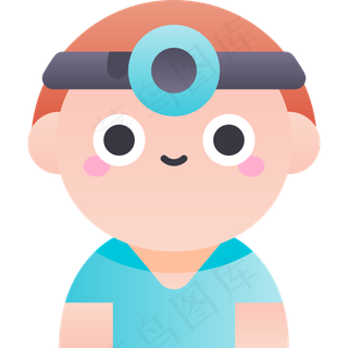 卡通兽医元素图标免扣