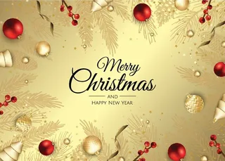 圣诞节圣诞树圣诞老人闪亮装饰电商促销折扣海报