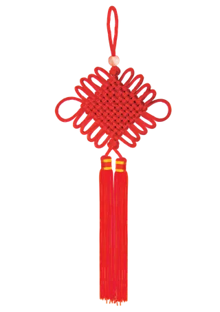 红色平安结中国结免扣素材