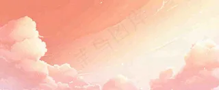 粉色渐变天空白云，唯美浪漫星空