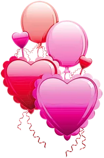 爱心气球卡通简笔